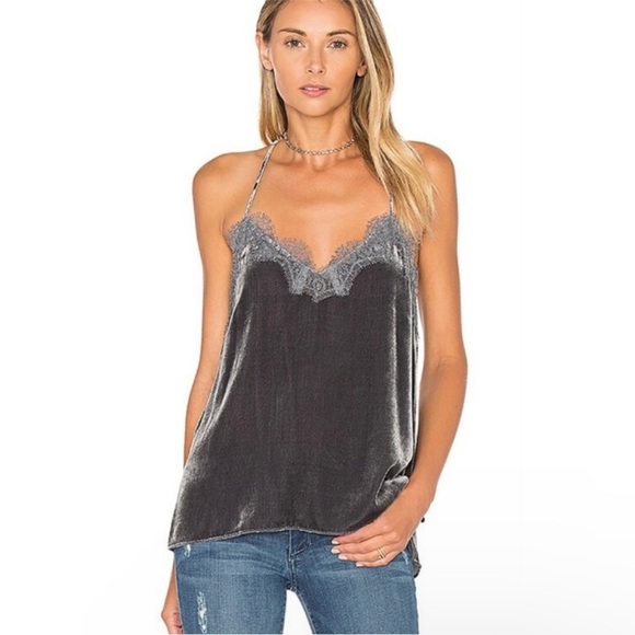 CAMI NYC velvet camisole in grey NEW - Picture 1 of 3